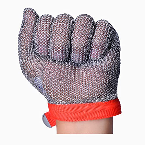 Anti-Schneide-Handschuhe, Anti-Schneide-Handschuhe aus Edelstahl in Lebensmittelqualität, Sicherheitshandschuhe zum Schneiden von Fleisch und Töten von Köchen und Metzgern (Größe: 1 Stück/X