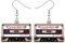 DOWAY Süß Kassettenband Ohrringe Baumeln Acryl Retro Kassette Band Vintage Schmuck Geschenke Lustig 90er Jahre Damen Mädchen Charms (Kassette A)