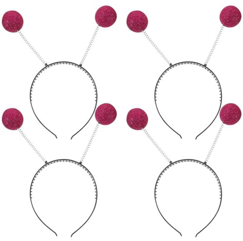 jojofuny Haarreif Mit Glitzerkugeln 4 Stück Cosplay Party Stirnbänder Für Kinder Und Erwachsene Perfekt Für Karneval Halloween Und Geburtstagsfeiern