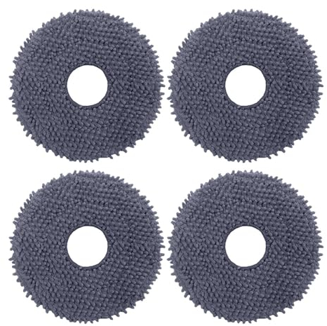 neutop Reusable Microfiber Mopping Pads, 4-Pack (Compatible with Roborock Q Revo, Robot Vacuums and Mops)