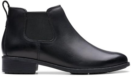 Clarks Havisham Top, Stivali Chelsea Donna, Pelle Nera, 40 EU