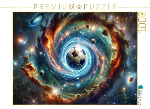 CALVENDO Puzzle Kosmischer Fußball | 1000 Teile Lege-Größe 64 x 48 cm Foto-Puzzle für glückliche Stunden