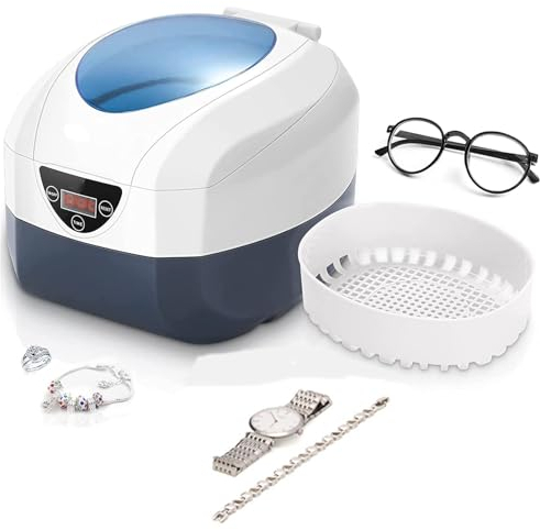 AWUPBDKR Household Ultrasonic Cleaner, 750ml Digital Ultrasonic Cleaner, Durable and Strong Cleaning Power, Industrial Ultrasonic Cleaner for Jewelry, Watches, Necklaces, Earrings, Rings