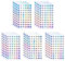 simarro 4 Sets Nummer Aufkleber, 1-300 Nummer Runde Wasserdichte Selbstklebende Aufkleber, Holografische Nummerierte Klebepunkte zum Sortieren des Inventars Organisieren Codierung(10 mm)