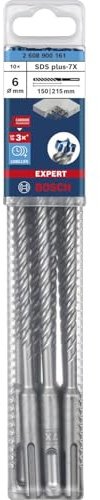 Bosch EXPERT SDS plus-7X Hammerbohrer 8 x 200 x 265mm für Bohrhämmer 10 Stk