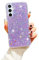 SEHEYA Hülle Kompatibel mit Samsung Galaxy A54 5G Glitzer Pailletten Handyhülle Transparent Silikon Case Weiche TPU Klar TPU Bumper Ultra Dünn Schutzhülle Cover, Lila
