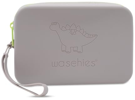 waschies Travel Bag für Babys und Kinder, die perfekte Aufbewahrung für unterwegs, erhältlich, elastisch weich, wasserabweisend & waschbar (Grey)