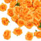 Kesote 50x Künstliche Blumenköpfe Blütenköpfe Kunst Blumen Rosen Köpfe für Hochzeit Party Deko DIY (Ø 4cm, Orange)