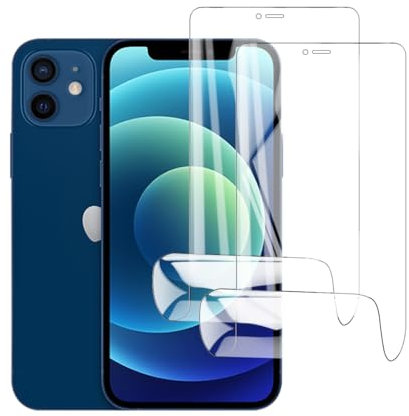 Glcrrpu 2 Pack Screen Protector for iPhone 12[6.1inch] High Sensitive Hydrogel TPU Film HD Clear Flexible,Self-Healing[Not Tempered Glass]