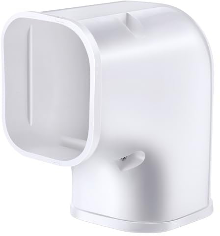 Wandanschlußstück, Klimaanlage Dekoratives PVC Line Abdeckung Kit für Split und Zentrale Klimaanlage und Wärmepumpe Linie, Dekorative PVC-Rohrabdeckung für Wanddurchführung Klimaanlage (Rechtwinklig)