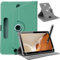 SU 10 inch Tablet Case - Universal Stand Case Folio Cover Magic Leather 360° Rotating Case Fits for ALL 10in Inch & 10.1in Inch Tablets + Stylus Pen (EMERALD)