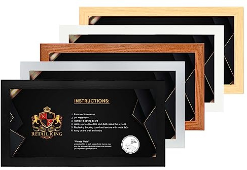 Panoramic Size Photo Frame - Picture and Art Print Poster Frame | Home Decor | Portrait and Horizontal Wall Hanging & Tabletop (Black, 18x10 Inch)