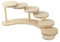 Milageto Espositore in Legno per Decorazioni, espositore da banco, espositore per Cupcake da Tavolo, espositore per Alzata, 45 Cm X 13.5 Cm