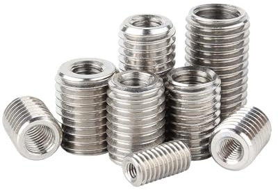 Edelstahl 304 Innen Außen Gewinde Adapter Schraube M4 M6 M8 M10 M12Draht Gewinde Einsatz Hülse Umwandlung Mutter Koppler Fördern(Outer M10-Inner M4)