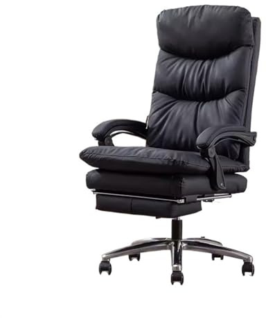 Ergonomic Executive Desk Chair Reclining Swivel Boss Computer Seat for Gaming and Work (Black)