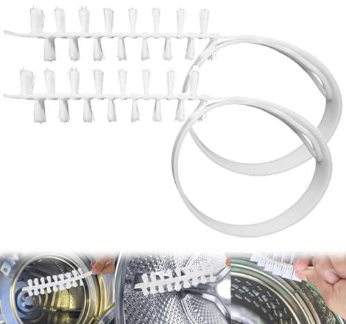 Wjelet 2PCS Washing Machine Cleaning Brush, Durable Nylon Brush Set for Drum & Slit Cleaning, Long Flexible Handle, Ideal Washing Tools for Household Maintenance