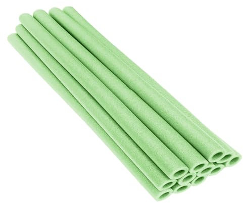 12PCS Trampolin Schaumstoffrohre Stangenschutz Ersatzteile 88cm, Schaumstoff Rohre Trampolin Stangen Stangenschutz Schaumstoff Rohre Polster Für Trampolinstangen Zubehör (Green, 88X4.5cm)