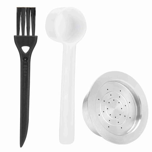 ZenithAur Refillable Coffee Capsule Kit, Reusable Coffee Spoon Brush and Accessory Set for LAVAZZA MIO Coffee Machine