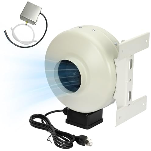 Vanesa M-4DBT Ventilateur d'extraction automatique pour sèche-linge - 200 CFM - Auto-activé - Pour un séchage amélioré, conduit universel de 10,2 cm, compatible avec tous les sèche-linges