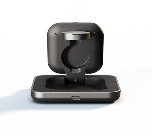 Zens 15W Nightstand Magnetic Wireless Charger Pro 2 (2026), Schwarz | Kabelloses MagSafe- und Qi2-Ladegerät für iPhone/AirPods, inkl. 30-W-Netzteil (EU/UK/US) und integriertem 1,5-m-Kabel