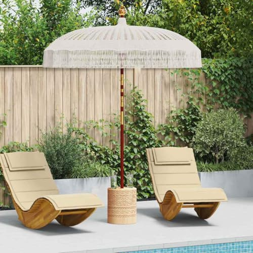 Solivagant Parasol Macramé Crème 190 x 190 x 260 cm,(7.05 KG)