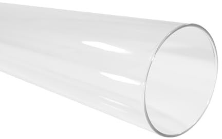 Lemodo Glasröhre Ersatzglasrohr für Pelletfackel Gartenfackel Ø 10 cm Länge 106 cm hitzebeständig feuerfest 450 Grad Glasrohr Ersatzteil Glasröhre Pellet Garten Fackel transparent klar robust