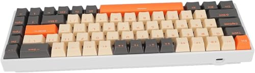 60 Percent RGB Backlit Mechanical Keyboard 68 Keys Ergonomic Gaming Keyboard for Computer with Red Switch for Office Home Gaming, ABS White for Professional Maintenance, Home DIY Projects, Daily Eq...
