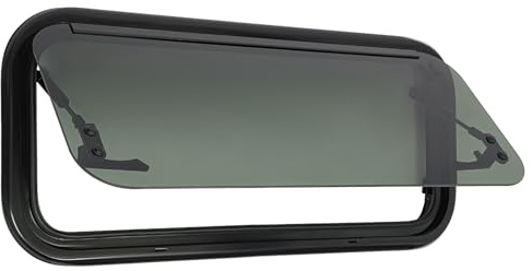 Wohnmobilfenster Ausstellfenster Wohnwagen Fenster 700x300mm, 85° Camper Wohnmobil Seitenfenster Wohnmobil Fenster mit Integriertem Rollo und Fliegengitter, RV Externes Push Fenster für Caravan, Van