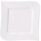 AMBITION 61211 Welle Speiseteller Welle quadratisch, Porzellan, weiß, 24.5 x 24.5 x 2 cm