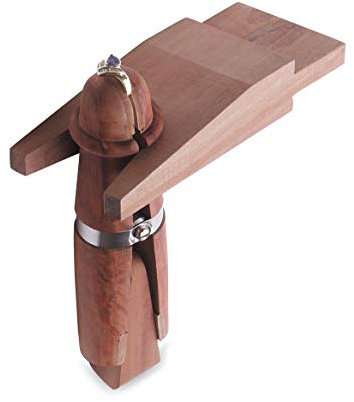Wooden Mahogany Ring Clamp with Bench Pin Jewelry Making Repair Tool