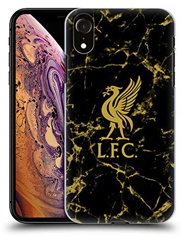 Head Case Designs Officially Licensed Liverpool Football Club Black & Gold Marble Crest & Liverbird Patterns 1 Hard Back Case Compatible With Apple iPhone XR