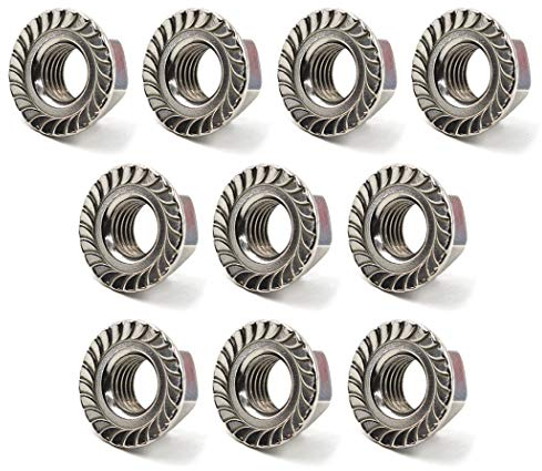 M12 Tuerca de brida hexagonal de acero inoxidable 304 (Paquete de 10)