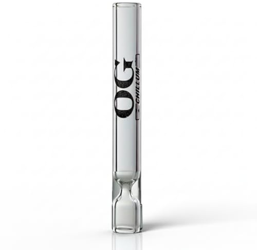 OG Chillum Räucherpfeife, ein Hitter für Tabak/Kräuter, transparent, wiederverwendbar, 5 Stück