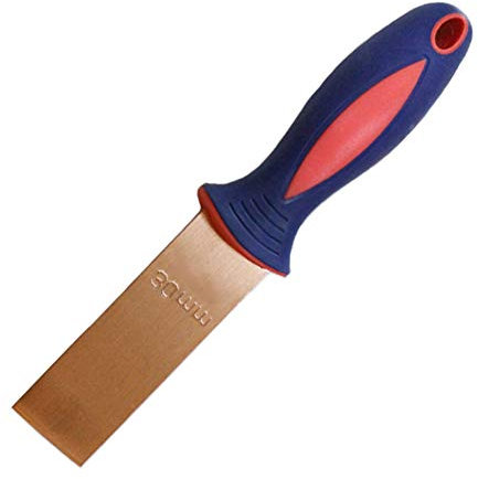 Brass Putty Knife,Putty Scraper Drywall Scraper with Rubber Handle Paint Scraper,Paint Remover for Wood,Wallpaper Scraper, Painting Tool,30mm