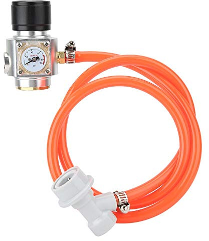 Atyhao Gewinde CO2 Keg Kit Gasregler mit Schlauchzubehör für Soda Beer Keg Brewing