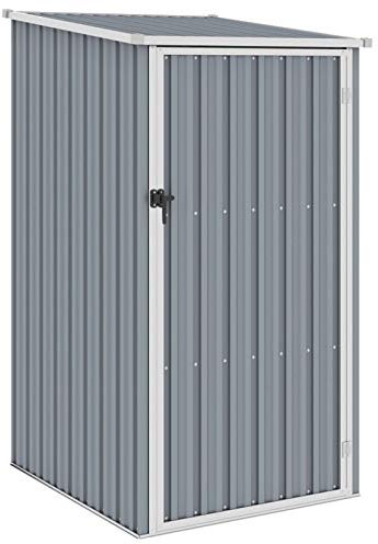 Tidyard Capanno da Giardino Grigio 87x98x159 cm in Acciaio Zincato,Capanno da Giardino in Legno,Porta Attrezzi