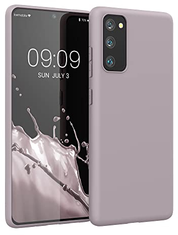 kwmobile Hülle kompatibel mit Samsung Galaxy S20 FE Hülle - weiches TPU Silikon Case - Cover geeignet für kabelloses Laden - Purple Cloud