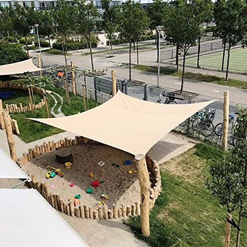 Tenda a Vela ombreggiante, Tenda da Sole, Protezione Raggi UV, Vela Parasole, Adatto per Esterni, Terrazza, Giardino (400x400 cm Quadrato)
