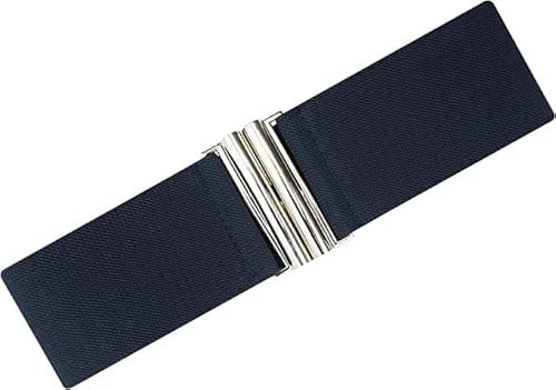 Ro Rox Florence Vintage Breiter Elastischer 50er Jahre Retro Krankenschwester Gürtel - Navy blau (M)