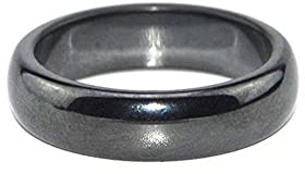 Hematite Rings, Echte Hämatitringe für Frauen Männer Unisex, Black Stone Magnetische Angst Balance Wurzel Chakra Echte Angst Hämatit Ringe, Absorbieren Negative Energie Ring, Schmuck Zubehör Ring