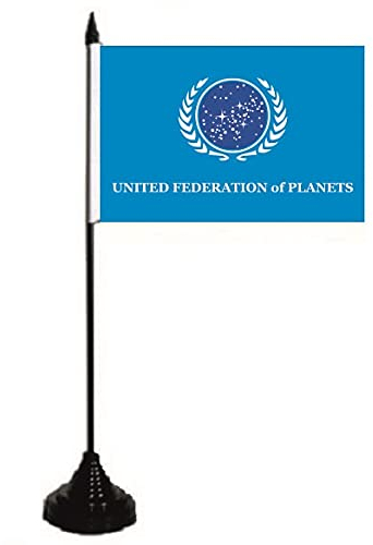 U24 Tischflagge United Federation of Planets Fahne Flagge Tischfahne 10 x 15 cm