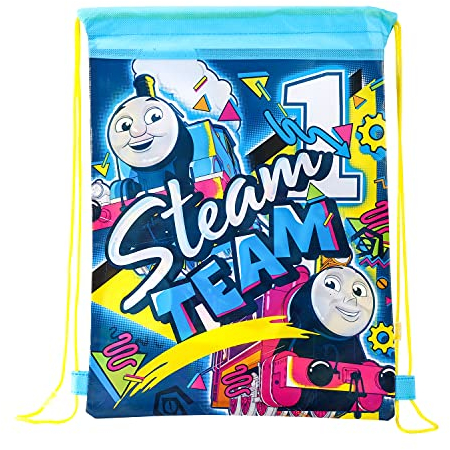 Zawadi Thomas, die kleine Lokomotive für Kinder, Kordelzug, Polyethylen, Schwimmen, Fußball, Sport, Reisen, Fitnessstudio, Schultasche, leicht, mehrfarbig, 44 x 33 cm (11055-1272), mehrfarbig, 44 x 33