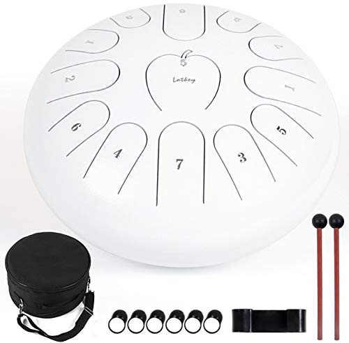 Stahlzungentrommel Kmise Handpan Drum Kit Tank Drum Percussion Instrument mit Schlagzeugschlägel Tragetasche Musikbuch für Anfänger Erwachsene Kinder