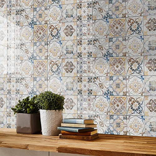 Piastrelle Adesive Cucina 10x10 3D 10 Pezzi Mattonelle Adesive Bagno Pvc Impermeabile Adesivi per Piastrelle Parete Fai da Te Adesivi per Cucina Decorazioni