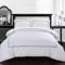 AR Ware King Size Duvet Cover Set - Soft Luxury Bratta Stitch Microfiber Embroidered Duvet Sets with 2 Pillowcases - Non Iron Bedding Hotel Quality Quilt Cover (White)