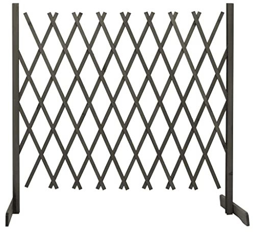 Gartenzaun Rankhilfe Erweiterbar Rankgitter Holzzaun Pflanzengitter zusammenfaltbar verstellbar Rankzaun Grau 180x100 cm Massivholz Tanne