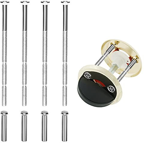 Rowwait 4 Sets M3 Door Handle Screws,M3 Screws Connecting Bolts and Sleeve,M3 Door Handle Fixing Screws Use for Door Handle Roses Knobs and Escutcheons