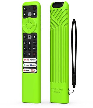 Universal Silicone Remote Case Compatible with TCL RC902V FUR1 Remote Control, Remote Control Protective Cover Compatible with TCL 8K QLED Voice Android TV