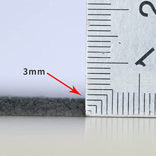 Waschmaschinen Unterlage Pads zuschneidbar Schallschutzmatte 62x70cm Schwingungsdämpfer Trockner Matte Antirutsch Pads Rubber Mat Für Kühlschränke, Subwoofer, 3D-Drucker (3mm)
