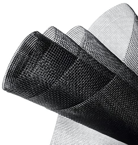 Black, 48 x 118 Window Screen and Screen Door Replacement Mesh, Fiberglass Window Screen Mesh, Screening for Window, Door and Patio